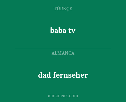 baba tv - dad fernseher