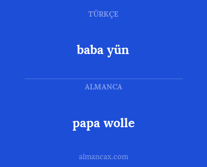 baba yün - papa wolle