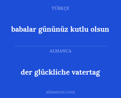 babalar gününüz kutlu olsun - der glückliche vatertag