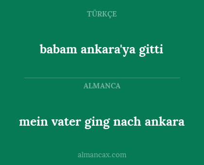 babam ankara'ya gitti - mein vater ging nach ankara