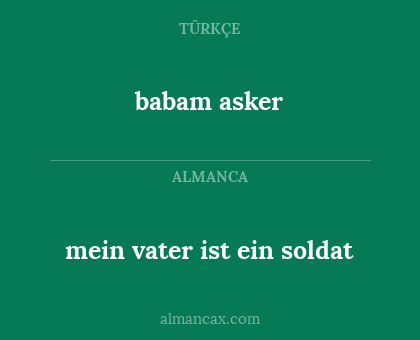 babam asker - mein vater ist ein soldat