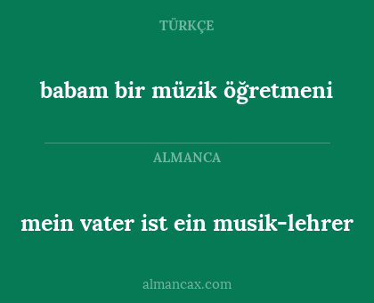 babam bir müzik öğretmeni - mein vater ist ein musik-lehrer