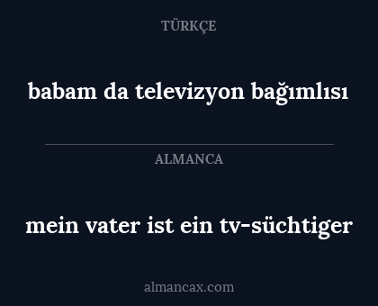 mein vater ist ein tv-süchtiger - babam da televizyon bağımlısı