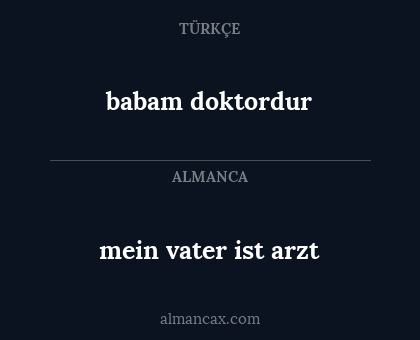 babam doktordur - mein vater ist arzt