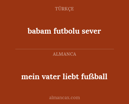 mein vater liebt fußball - babam futbolu sever
