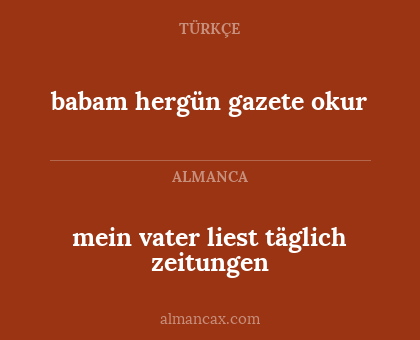 mein vater liest täglich zeitungen - babam hergün  gazete okur
