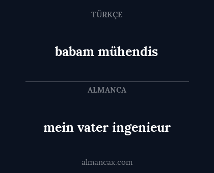 babam mühendis - mein vater ingenieur