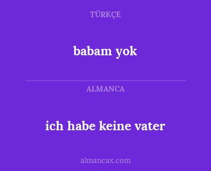 babam yok - ich habe keine vater