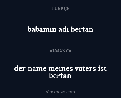 babamın adı bertan - der name meines vaters ist bertan