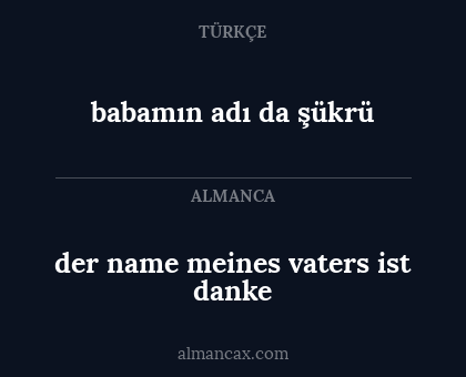 babamın adı da şükrü - der name meines vaters ist danke