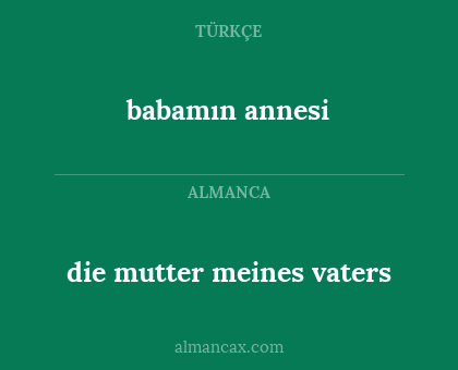 babamın annesi - die mutter meines vaters