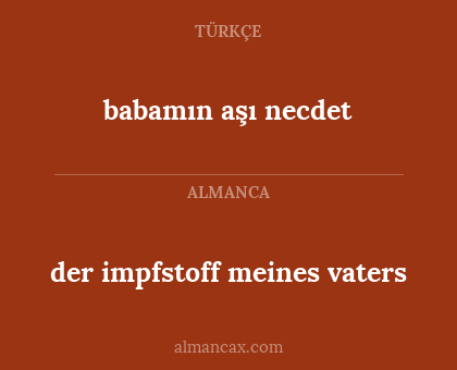 der impfstoff meines vaters - babamın aşı necdet
