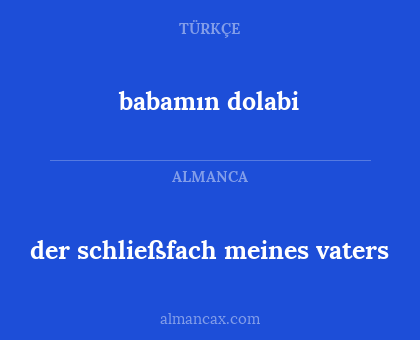 babamın dolabi - der schließfach meines vaters