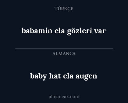 babamin ela gözleri var - baby hat ela augen