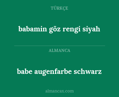 babamin göz rengi siyah - babe augenfarbe schwarz