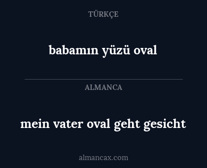 mein vater oval geht gesicht - babamın yüzü oval