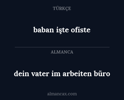 dein vater im arbeiten büro - baban işte ofiste