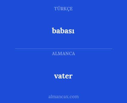babası - vater