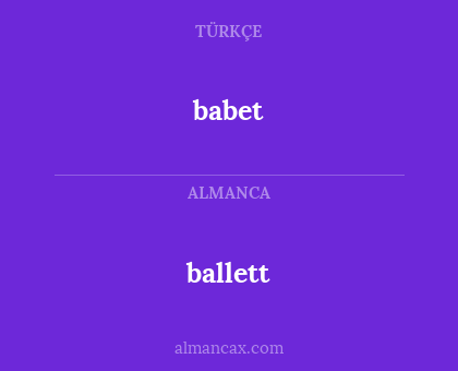 ballett - babet
