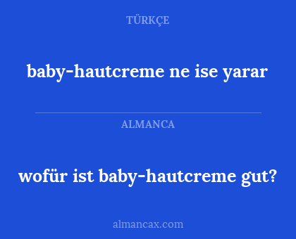 baby-hautcreme ne ise yarar - wofür ist baby-hautcreme gut?