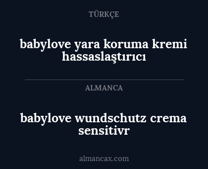 babylove wundschutz crema sensitivr - babylove yara koruma kremi hassaslaştırıcı