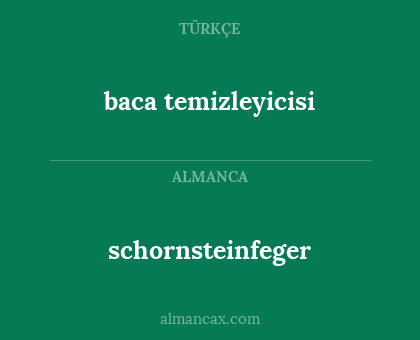 schornsteinfeger - baca temizleyicisi