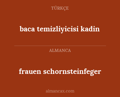 baca temizliyicisi kadin - frauen schornsteinfeger