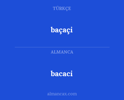 baçaçi - bacaci