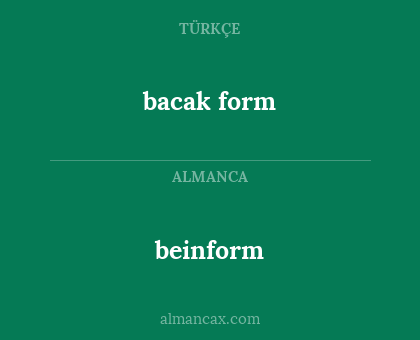 beinform - bacak form