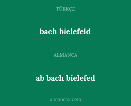ab bach bielefed - bach bielefeld