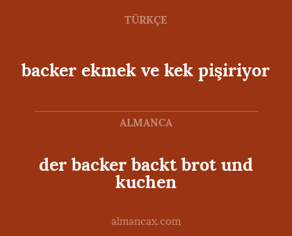 backer ekmek ve kek pişiriyor - der backer backt brot und kuchen