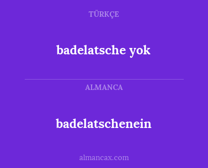 badelatschenein - badelatsche yok