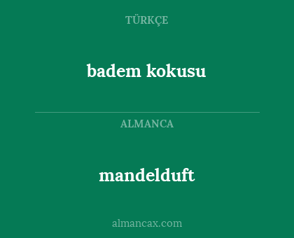 mandelduft - badem kokusu