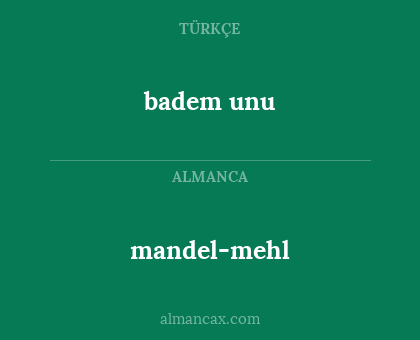 badem unu - mandel-mehl