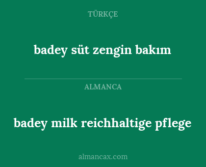 badey milk reichhaltige pflege - badey süt zengin bakım