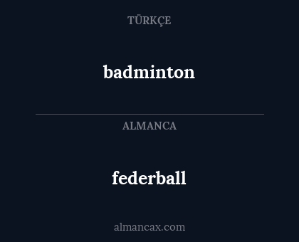 badminton - federball
