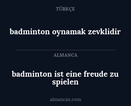 badminton oynamak zevklidir - badminton ist eine freude zu spielen