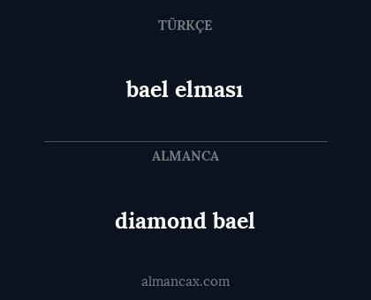 diamond bael - bael elması