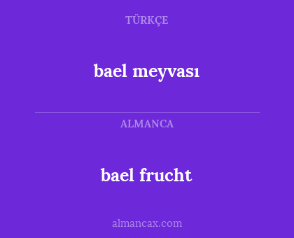 bael frucht - bael meyvası