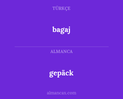 gepäck - bagaj