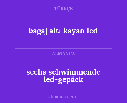 sechs schwimmende led-gepäck - bagaj altı kayan led
