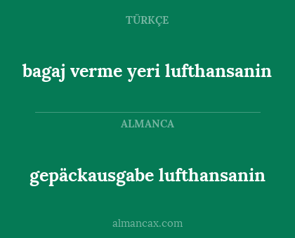 gepäckausgabe lufthansanin - bagaj verme yeri lufthansanin