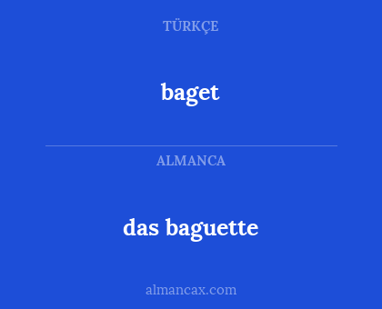 das baguette - baget