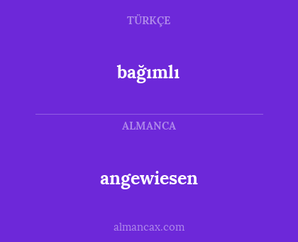 angewiesen - bağımlı