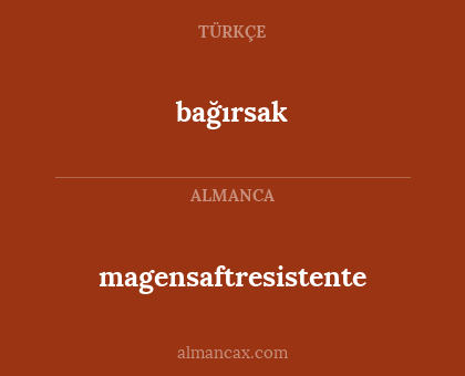 magensaftresistente - bağırsak