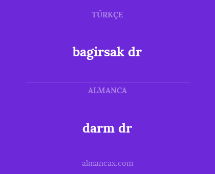darm dr - bagirsak dr