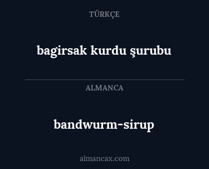 bandwurm-sirup - bagirsak kurdu şurubu