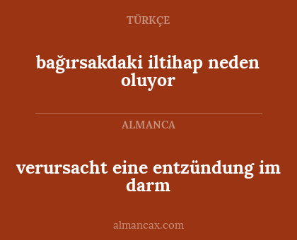 bağırsakdaki iltihap neden oluyor - verursacht eine entzündung im darm