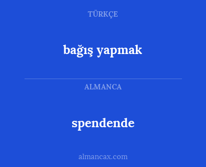 spendende - bağış yapmak