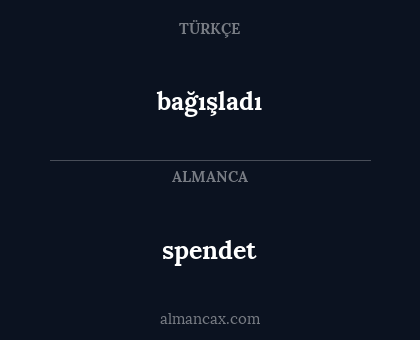 spendet - bağışladı